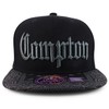 Trendy Apparel Shop Compton Old English Font Embroidered Bandana Flatbill