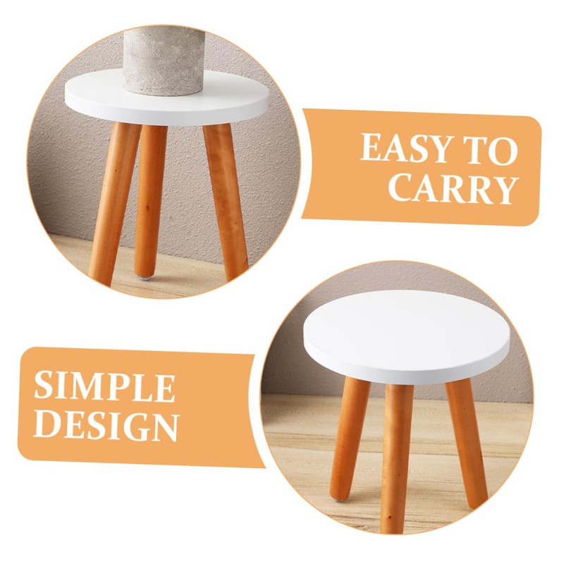 VICASKY Wooden Flowerpot Pedestal Stand Decorative Plant Display Stool for