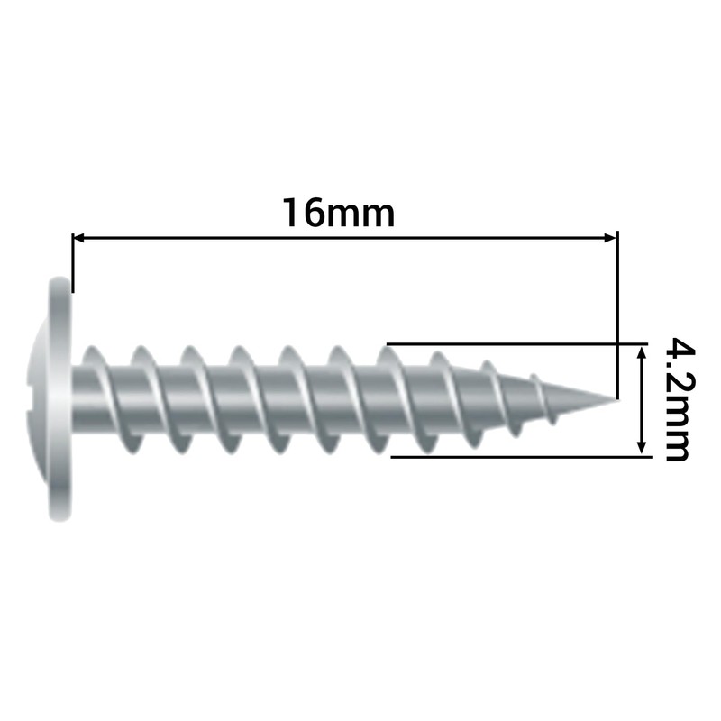 SKIR'CO (Pack of 50) Painted 4.2 x 16 mm Self-Tapping