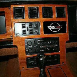 Chicago Motorsport C4 Corvette 1984-1989 Information Center Cover Plate With White Logo