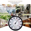 Indoor Outdoor Thermometer Hygrometer, Lirches Outdoor Thermometer Large Numbers, Decorative