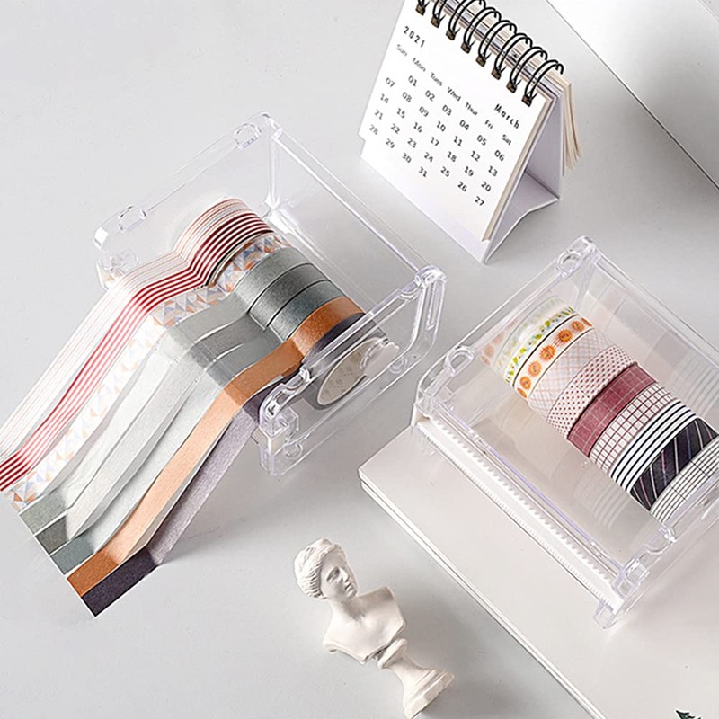Dreamty 2 Pack Washi Tape Cutting Dispenser Roll Tape Holder