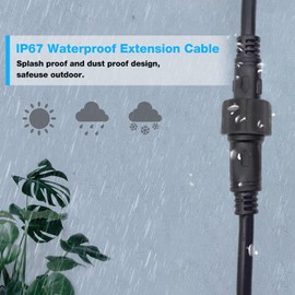 TENDIST 2Pack 9.8ft Waterproof Boat Light Extension Cable - 22AWG 4-Core Wire for Outdoor RGB Strip Lights, Marine Lighting, RV