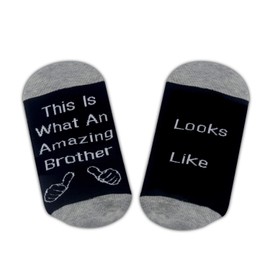 PXTIDY Funny Brother Socks This Is What An Amazing Brother Looks Like Socks Gift for Brother Awesome Brother Gifts (Awesome Brother)