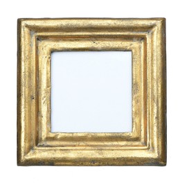Creative Co-Op Antiqued Gold Square Picture Frame (Holds 3.5" x 3.5" Photo)