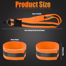 PEUTIER 3pcs Reflective Running Gear, High Visibility Reflective Sash for Walking at Night Reflective Shoulder Strap & Reflective Armband Safety Gear for Walking Running Cycling Hiking Biking