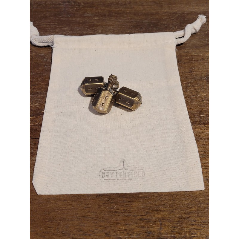 TEETOTUM | GAMBLING TOP - BRASS SPINNING TOP- GIFTS FOR