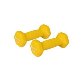 GYMENIST Pair of Dumbbells Set of 2 Soft Non Slip Grip Dumbbells Pair Covered with Neoprene (2 LB)