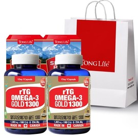 Tonglife-rTG Altige Omega 3 Gold 1300-6 months supply-2 bottles-gift set / 통라이프-rTG 알티지 오메가3 골드 1300-6개월분-2병-선물세트