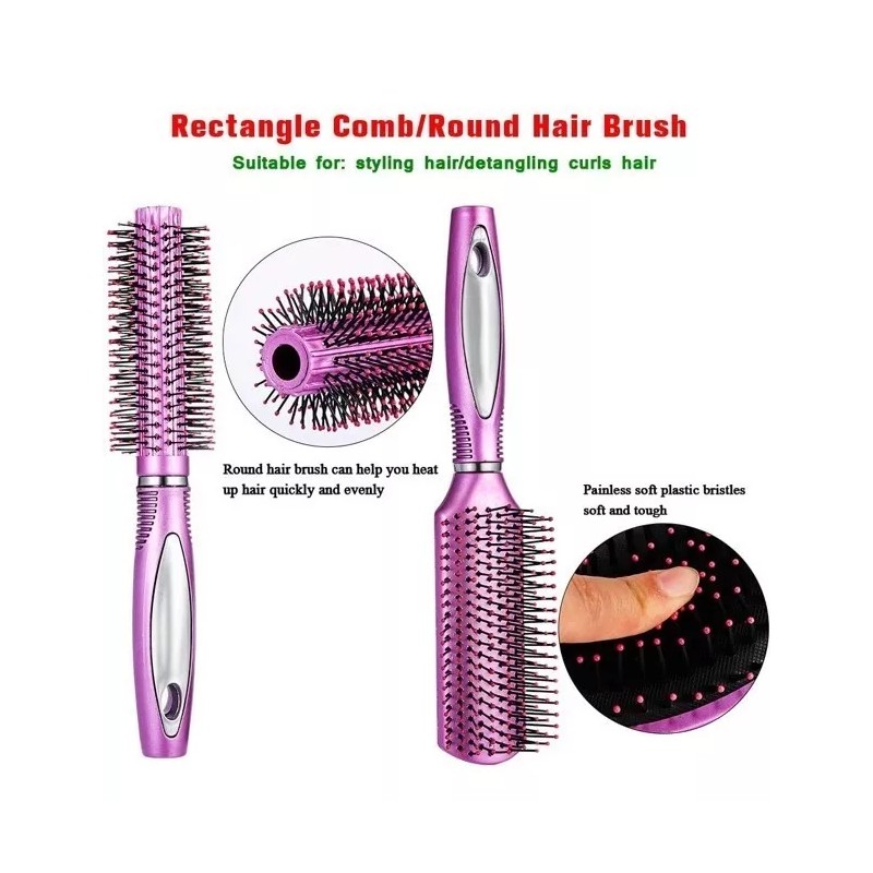 Bubabox Juego De 5 Peines Para Cepillos De Pelo Desenredador