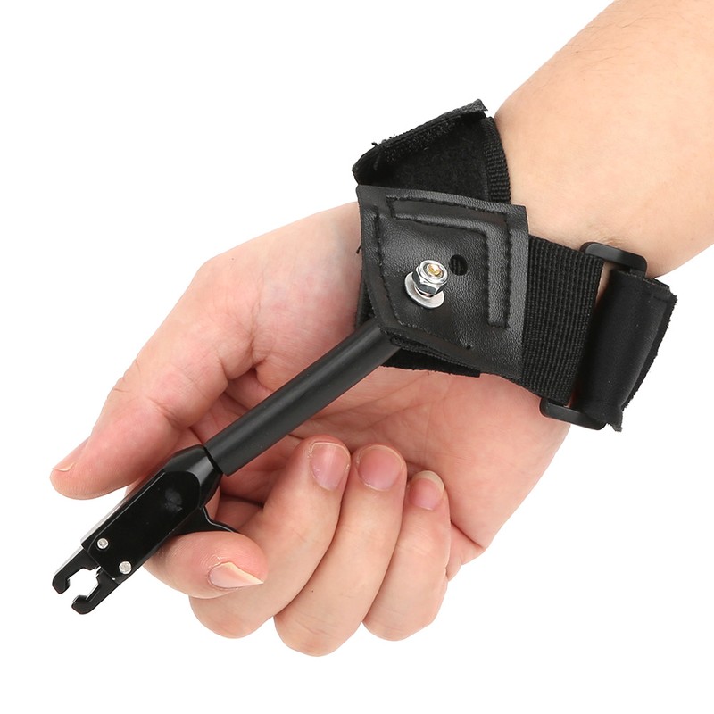 Wrist Strap Bow Release Aid Adujustable Oxford Cloth Hunting Arrow