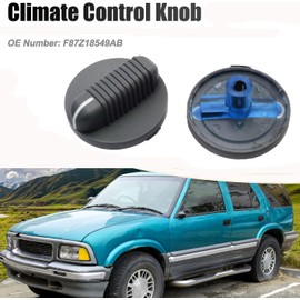2Pcs Replacement F87Z18549AB Temperature Climate Control Knob Switch Compatible with GMC Jimmy Sonoma for Chevy Blazer S10 1995 1996 1997