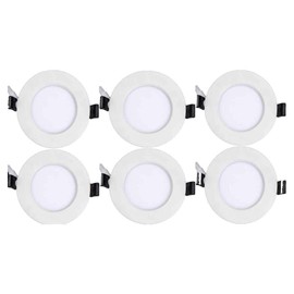 Topaz Lighting (Pack of 6) 77245 9W Slim 4" Dimmable Slim Recessed Ceiling Downlight Color Selectable 2700K/3000K/4000K, Easy to Install, Save Time and Money, Energy Efficient LED Lighting
