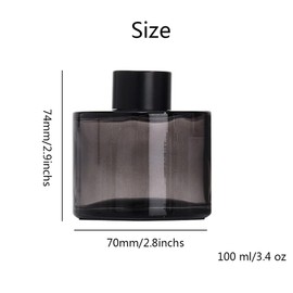 1Pcs 100ml/3.4oz Reed Diffuser Bottle Empty Glass Diffuser Jar Fragrance Accessories Use for DIY Replacement Reed Diffuser Sets