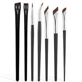 Eyeliner Brush, 7PCS Fine Angled Eyeliner Brush, Ultra Thin Slanted Flat Eyeliner Makeup Brushes Set Fine Point Eyeliner Brushes for Women Girls Eye liner Eye brow Eyebrow Brushes