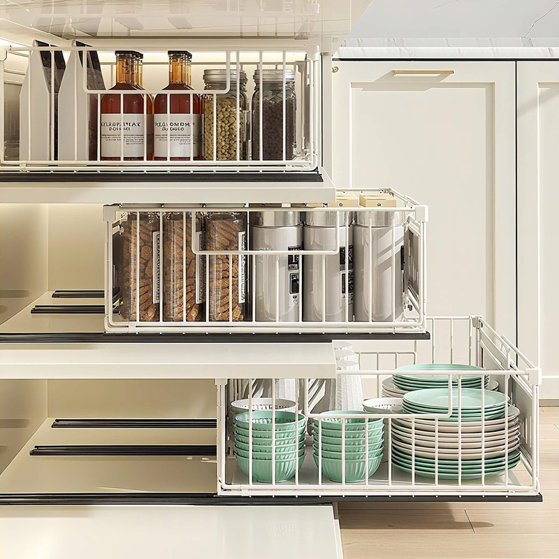 Under Sink Pull-Out Cabinet Organizer for Kitchen and Bathroom Cabinet
