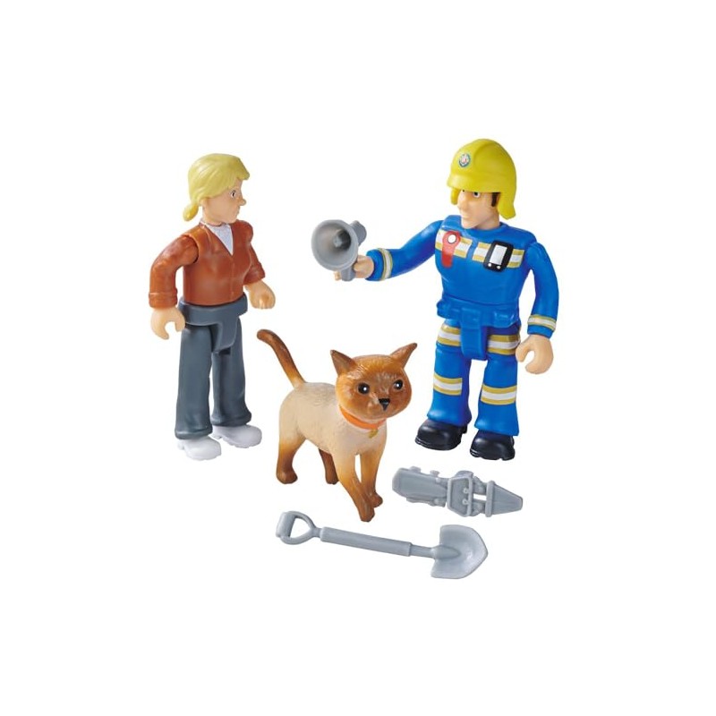 Sam Fireman Elvis, Penny, Cat, Game Figures Set, Fireman Sam,