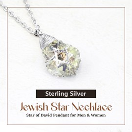 Ardonn Non Tarnish Jewish Star Silver Necklace for Women and girl - Star of David Necklace - Valentine's Gift for her – Made in Israel
