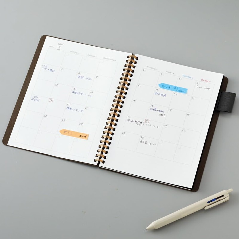 Lihit Lab Open Ring Notebook, Twist Notebook, A5, 24 Holes,