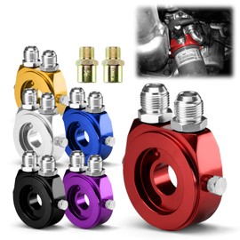 Black Oil Filter Temp Pressure Oil Cooler Sandwich Plate M20X1.5 Adapter Sensor
