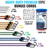 GOEASY0312 Premium Bungee Cords Heavy Duty - 17 Piece Bungee