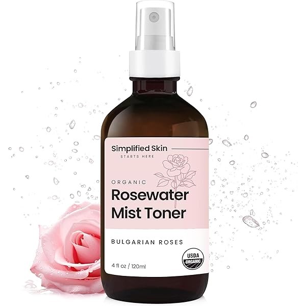 Rose Water Spray for Face & Hair - Organic USDA