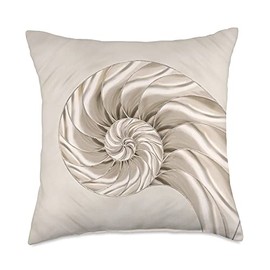 Nautilus Shell Throw Pillow