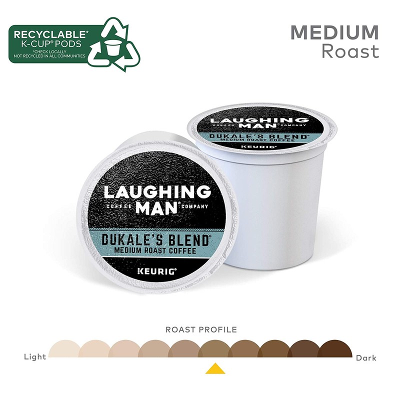 Laughing Man Dukale's Blend, Single-Serve Keurig K-Cup Pods, Medium Roast