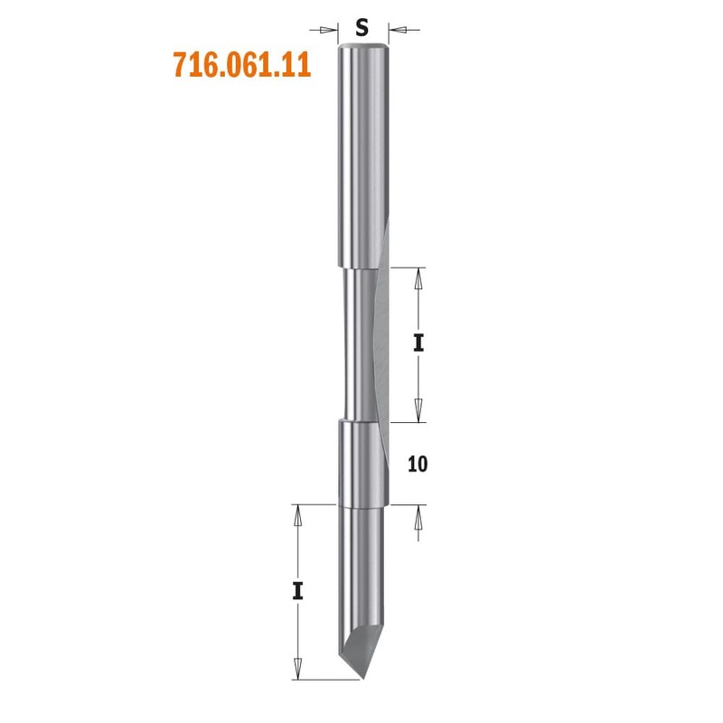 CMT 816.095.11 Panel Pilot Bit with Guide, 1/4-Inch Shank, 3/8-Inch