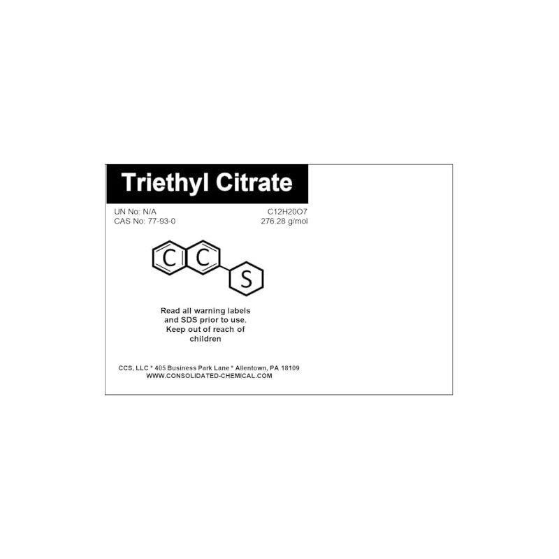 Triethyl Citrate Aroma/Flavor/Fragrance Compound High Purity - New Tamper-Evident Sealed