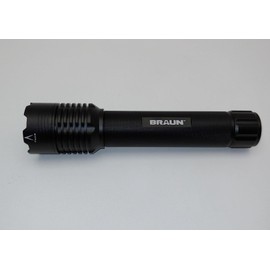 JL Missouri Parts & Misc. LED Flashlight 9X AA Battery Zoom Lens 1700 Lumen Simple On/Off Button Aluminum Black