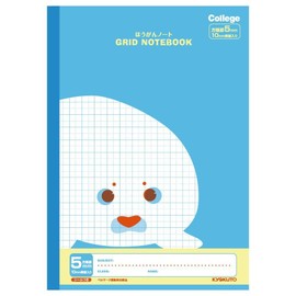 Kyokuto LT01LB B5 College Animal Series Study Notebook, 0.2 inch (5 mm) Grid lines, Animal: Seal