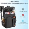Insulated Cooler Backpack,45 Cans Multifunctional Double Deck Leakproof Cooler Bag
