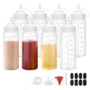 Belinlen 8 Pack 12 oz Plastic Squeeze Squirt Condiment Bottles