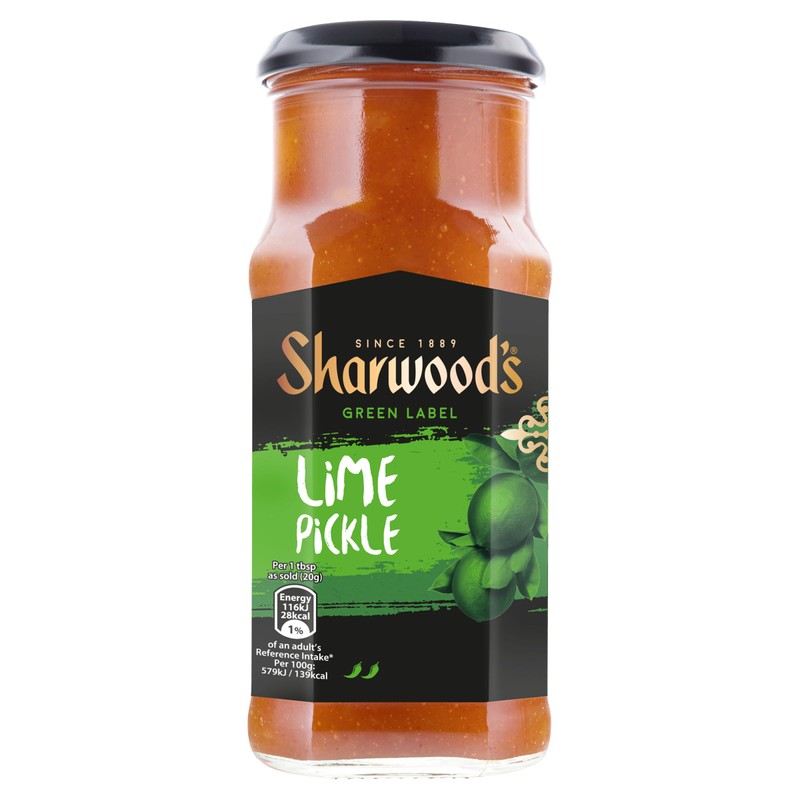 Sharwood's Ready-to-Eat Lime Pickle, 300 g Jar (Pack of 1)