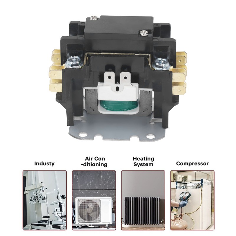 Air Conditioning Contactor Air Conditioner Condenser Compressor Contactor Replacement 25A