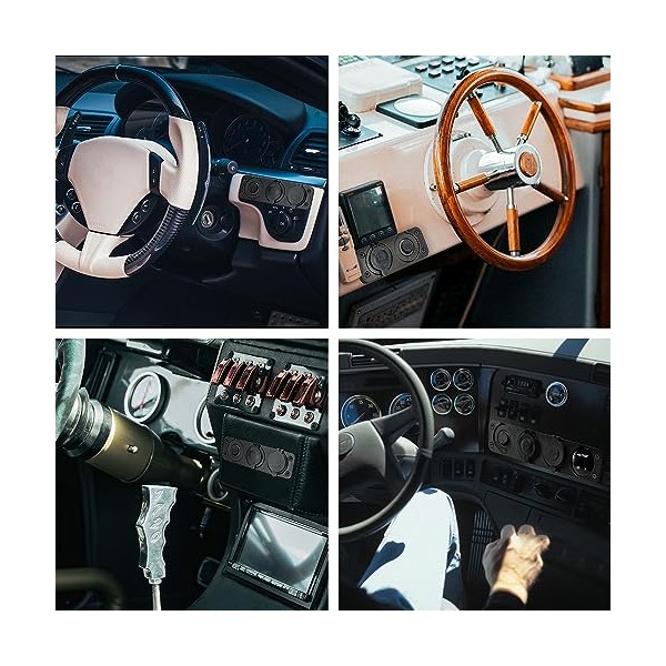 SDAQGE ABS Car Marine Motorcycle ATV RV Lighter Panel -