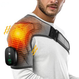 Cordless Heated Shoulder Brace, FSA Eligible Items List Shoulder Heating Pad with Massage, Heated Shoulder Wrap Shoulder Massager for Men Women, HSA Approved Products Only