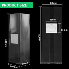 SWAWIS Pack of 50 Mushroom Grow Bags 18 x 35 cm Mushroom Grow Bag Mushroom Grow Bag Mushroom Grow Bag Mushroom Growing Set, Tear-Resistant and Strong, Grow Accessories for Mushrooms, Enoki Mushrooms,