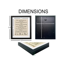 TOBOHU I Love You The Most Burlap Print With Frame, Wedding & Anniversary Decorations, Gifts for Him, Her, Deployment & Birthday Gifts