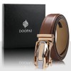 DOOPAI Men's Ratchet Leather Belt Set - 2 Pack Sliding