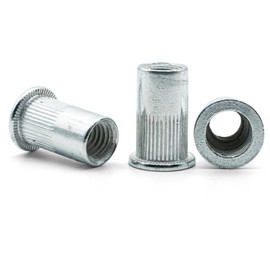 Hippo Hardware M5 (5mm X 13mm) Aluminium Rivnuts Threaded Blind Rivet Insert Nuts Open End Nutsert (Pack of 100)