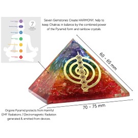 Large Orgone Pyramid | Onyx Chakra Pyramid Crystal | Chakra Reiki Orgonite Pyramid | Organ Pyramids Positive Energy Healing