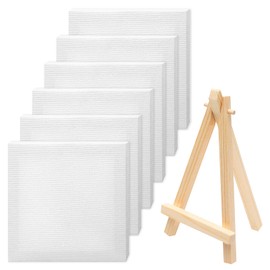 6PCS Mini Canvas, Canvas for Painting, Mini Easel, Suitable for Children and Adults, for Decoration