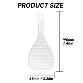 OLIREXD 2PCS Non-Stick Rice Paddle Spoon Rice Scoop, Rice Serving Spoon, White, 2 Pack