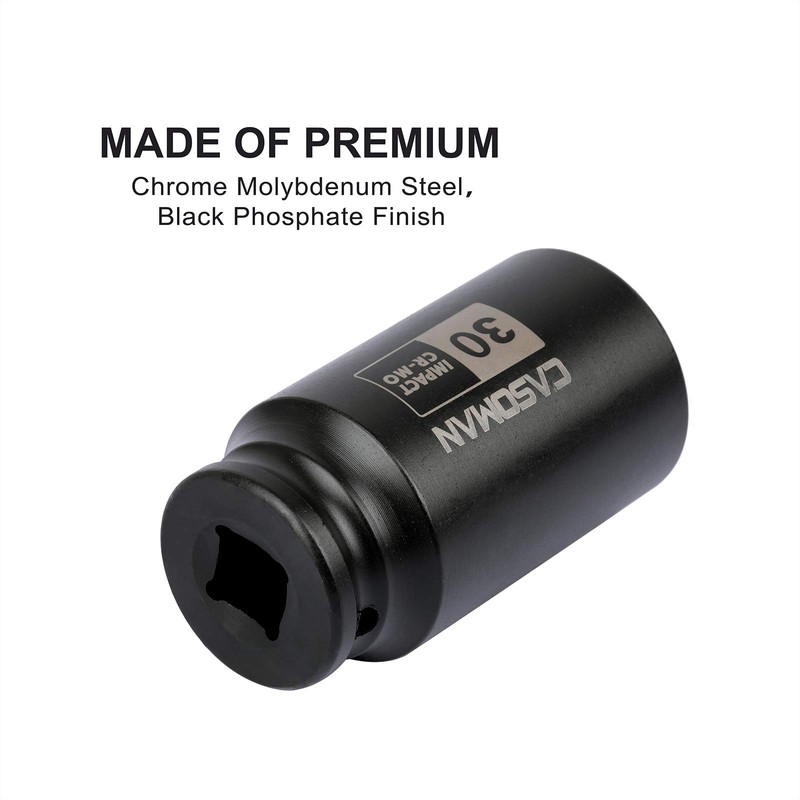 CASOMAN 1/2" Drive x 30 mm Deep 6 PT Impact
