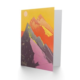 Artery8 Greeting Card Dolomites Mountains Alps Peaks Summer Hike Sun Blank For Him Or Her Art Birthday Card