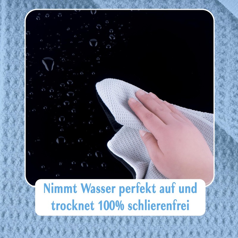 HELOME Microfibre Drying Cloth (Pack of 5) Extra Absorbent 38