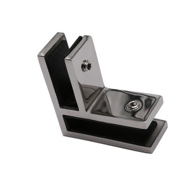 Top Hardware Stainless Steel Glass to Wall/Glass to Glass Bracing Clamp, Bracket, Stiffener for 3/8 to 1/2 Glass (Chrome Finish, 90 Degree Glass to Glass)