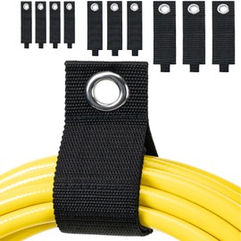 SHUOGUO 10 Pack Extension Cord Holder Organizer Heavy Duty Storage Straps for Garden Hose Storage and Garage Wall Organization